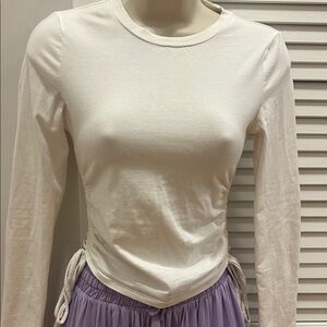 Women's White Long Sleeve Top